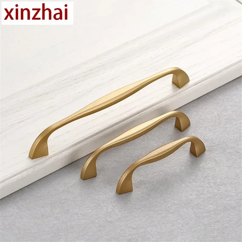 Алюминиевый сплав золотые ручки для шкафа ящиков кухонный шкаф дверные
