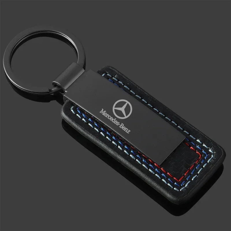 

Кожаный автомобильный брелок-подвеска для Mercedes Benz W176 W166 W211 W204 CLA W205 CLS GLA, брелоки с логотипом автомобиля, держатель для ключей