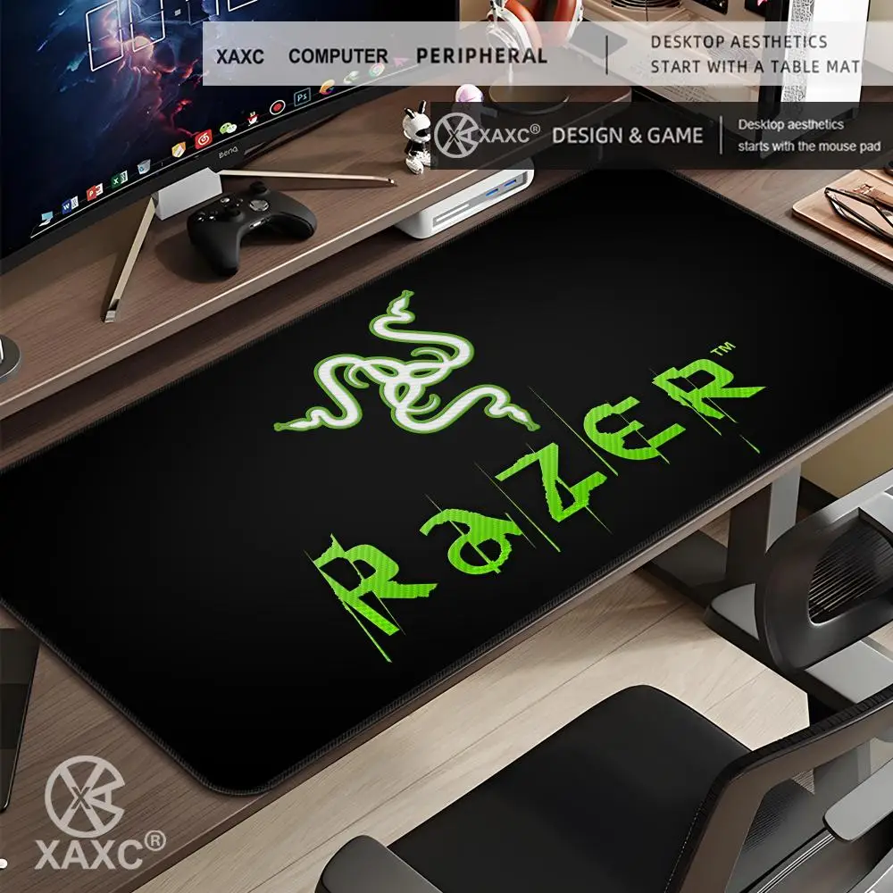 Фото Большой коврик для мыши XXL R-Razer Snake, коврик для клавиатуры и мыши, нескользящий резиновый игровой коврик для мыши, коврик для ноутбука HYBXXC №1