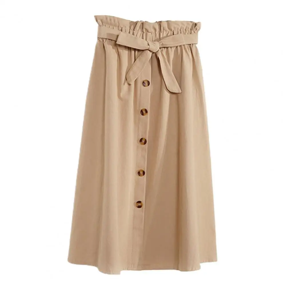 

Beautiful Skirt A-Line Trendy Fashion Skirt Solid Color Summer Skirt