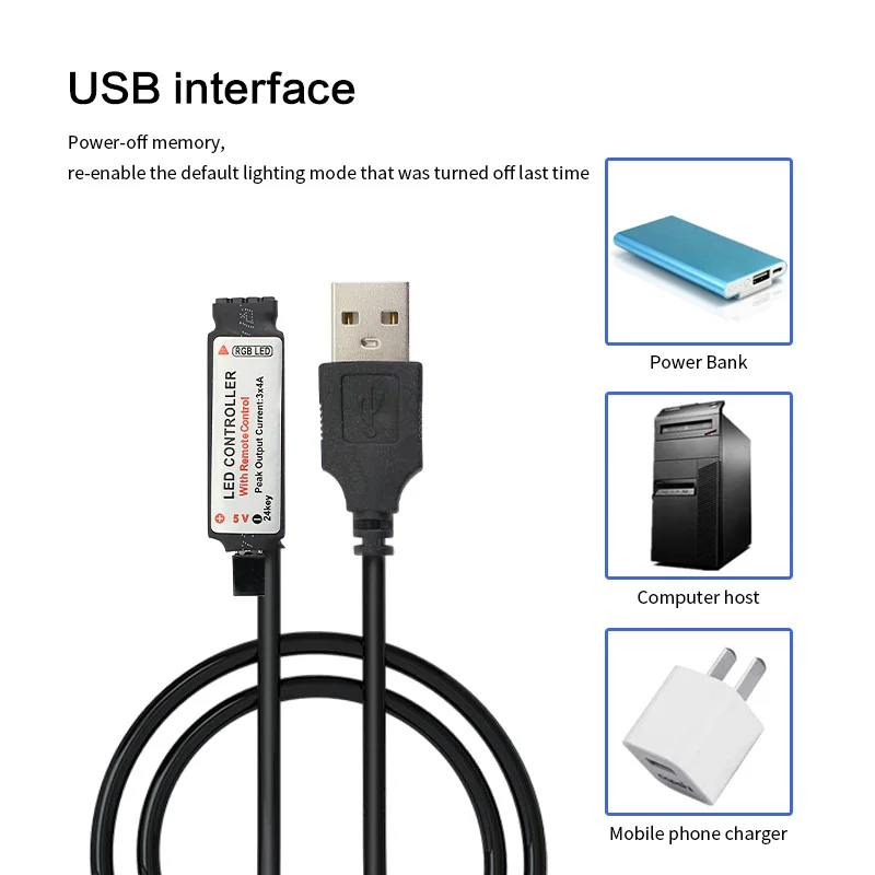 Светодиодный RGB-регулятор на 24 кнопки 5 в постоянного тока |