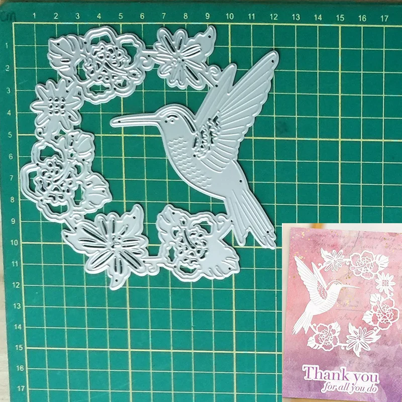 

Bird Flower Frame Metal Cutting Dies Dies Scrapbooking Stamps Stencils Die Cut Craft Album Wedding Card Making New 2022