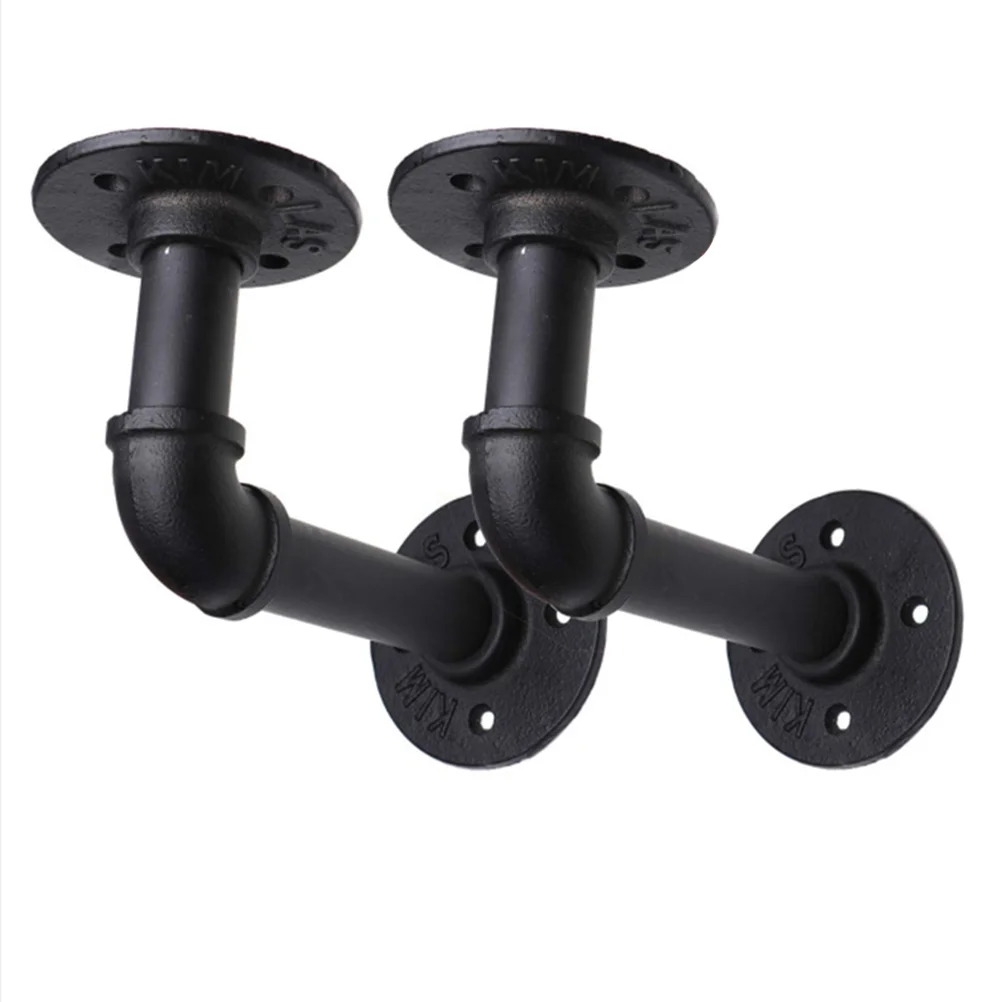

2pcs Pipe Bracket Wall Mounted Shelf Bracket Hanging Floating Support Brackets for Living Room Home Bedroom Wall Shelves
