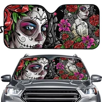 day of the dead sugar skull car sun shade windshield fold up sunshade for windshields women girly accessories covers