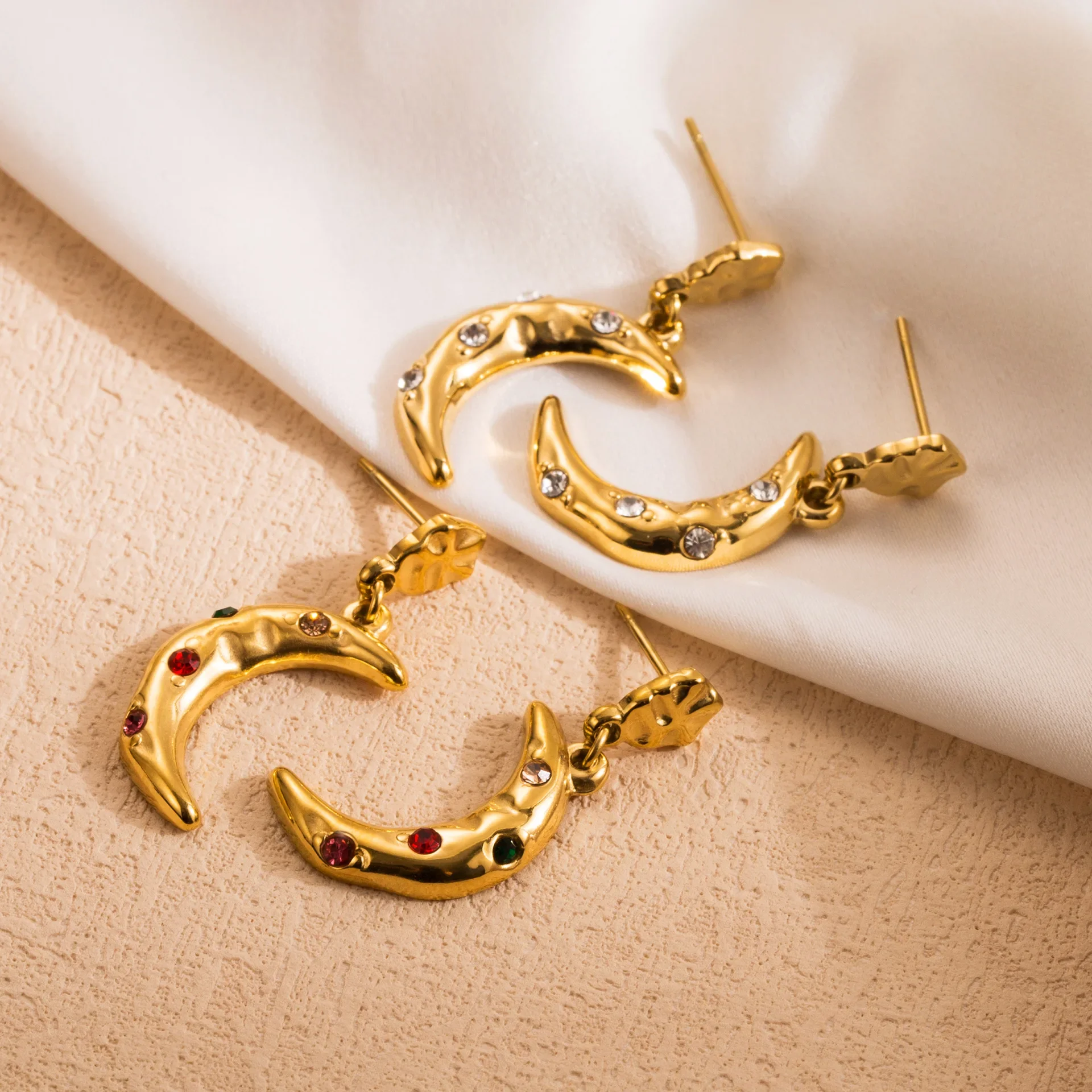 Висячие серьги из нержавеющей стали для женщин модные легкие роскошные цветные с