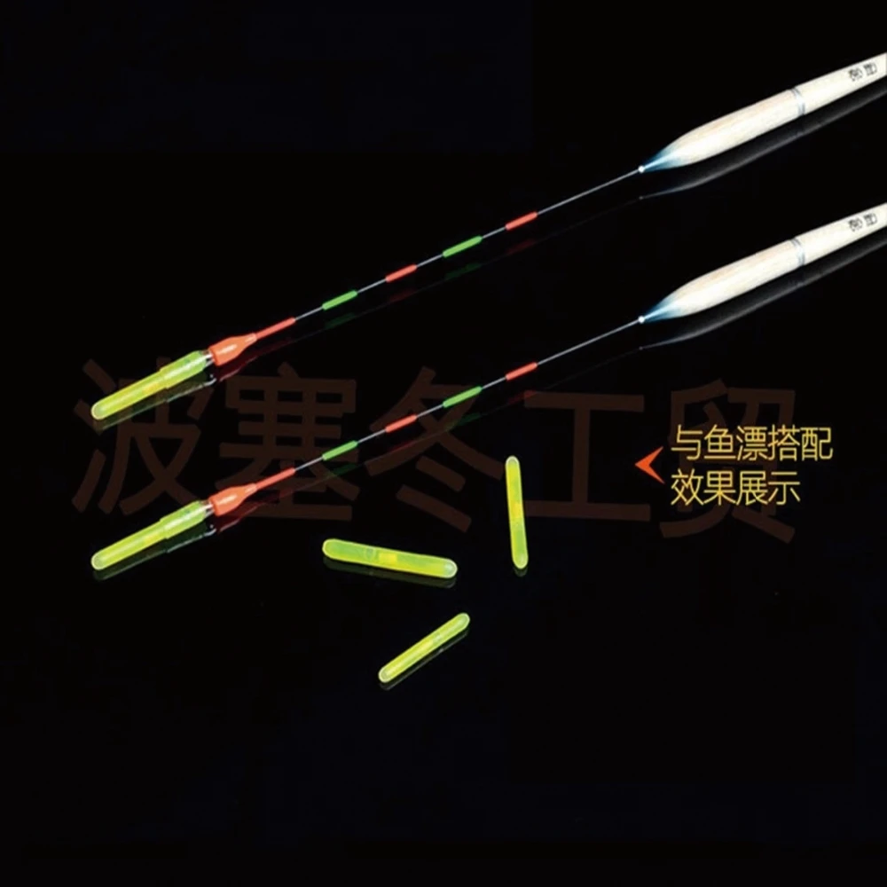 Фото 15pcs Fluorescent Night Dark Glow glowing All Fishing for floats Accessories pesca boya lighted bobber lightstick bite indicator №4