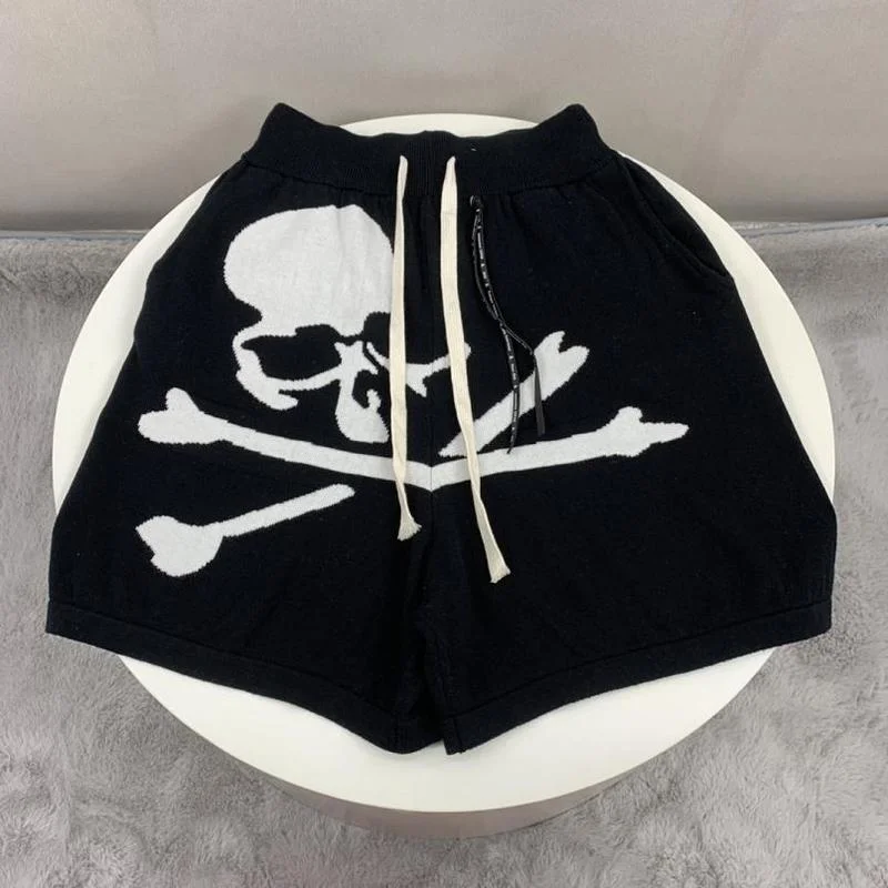 22SS Skull Streamer Knit Mastermind Japan Shorts Men Women EU Size 100% Cotton MMJ Shorts Sports Style Summer Kanye West
