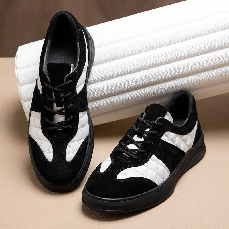 Кроссовки мужские из натуральной кожи повседневная прогулочная обувь для