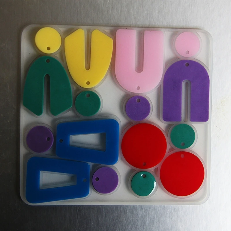 

DIY Silicone Mold Crystal Earrings Pendant Silicone Mold Decorative Epoxy Mold