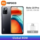 Смартфон Xiaomi Redmi Note 10 Pro, 128 ГБ256 ГБ, Восьмиядерный, экран 1100 дюйма FHD +, камера 64 мп, 120 мАч