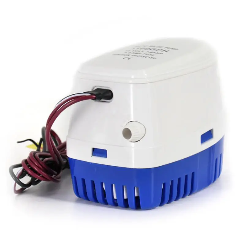 

Boat Bilge Pump Electric 12V Automatic 1100 GPH Cold Water Pumps with Switch Replacement Outdoor Yacht Immersible Submerged