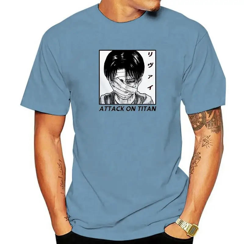 Attack on Titan Shingeki No Kyojin Levi t shirt t-shirt male 2021 streetwear grunge tumblr casual tshirt clothes