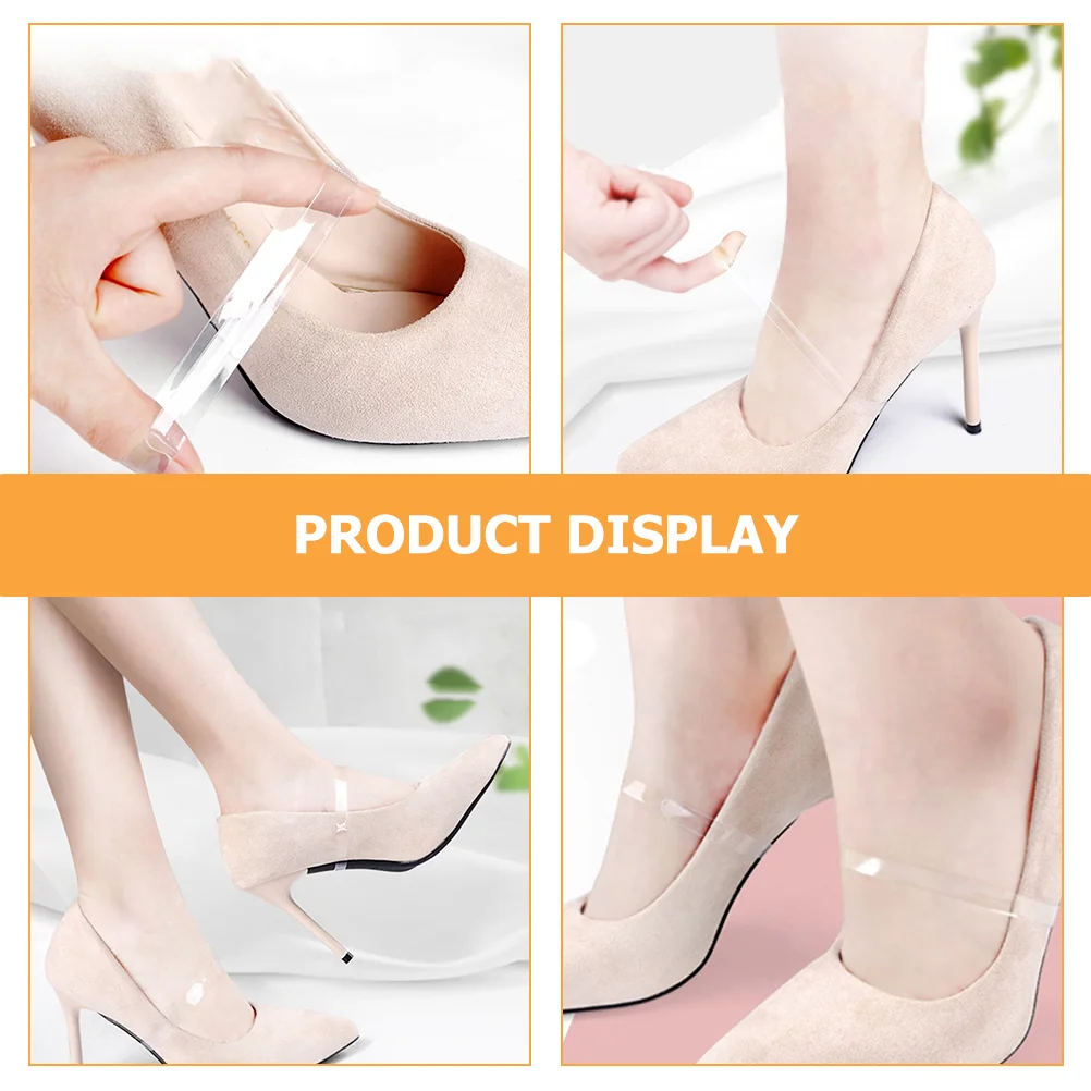 20 Pairs Transparent Professional Detachable Shoe Straps Knee High Heels Strap Heel Straps for Women