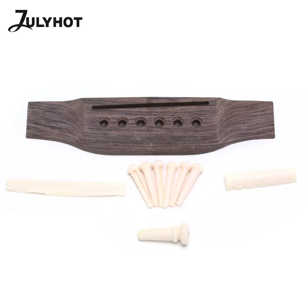 

Professional Universal Acoustic Guitar Bridge + Bone Bridge Pins/Saddle/Nut Saddle Guitar Parts & Accessories Guitar tool