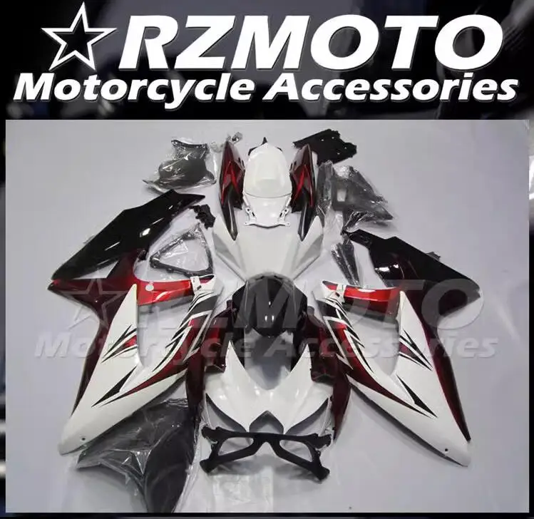 

4Gifts New ABS Fairings Kit Fit For Suzuki GSX-R 600 750 K8 08 09 10 2008 2009 2010 Bodywork Set Custom Red White