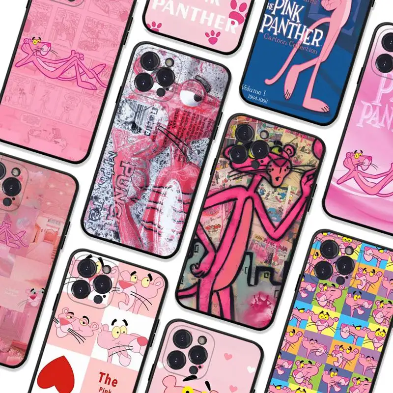 

Cartoon Pink Panther Phone Case For iPhone 14 11 12 13 Mini Pro XS Max Cover 6 7 8 Plus X XR SE 2020 Funda Shell