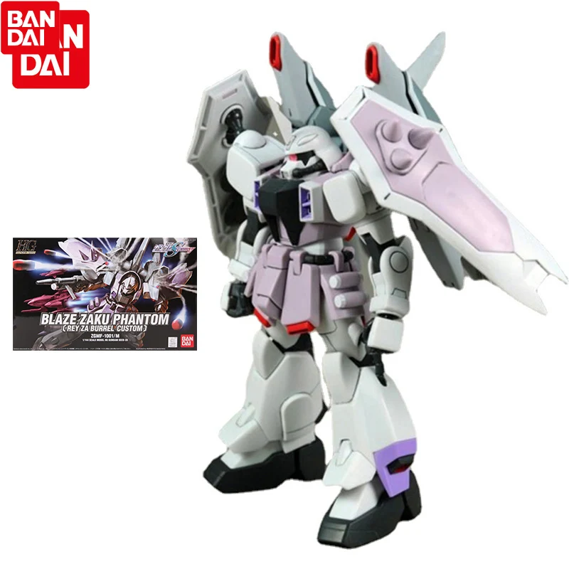 

Bandai Gundam Assembly Model Kit SEED HG 1/144 ZGMF-1001/M Blaze Zaku Phantom Action Figures Genuine Movable Robot Children Toy