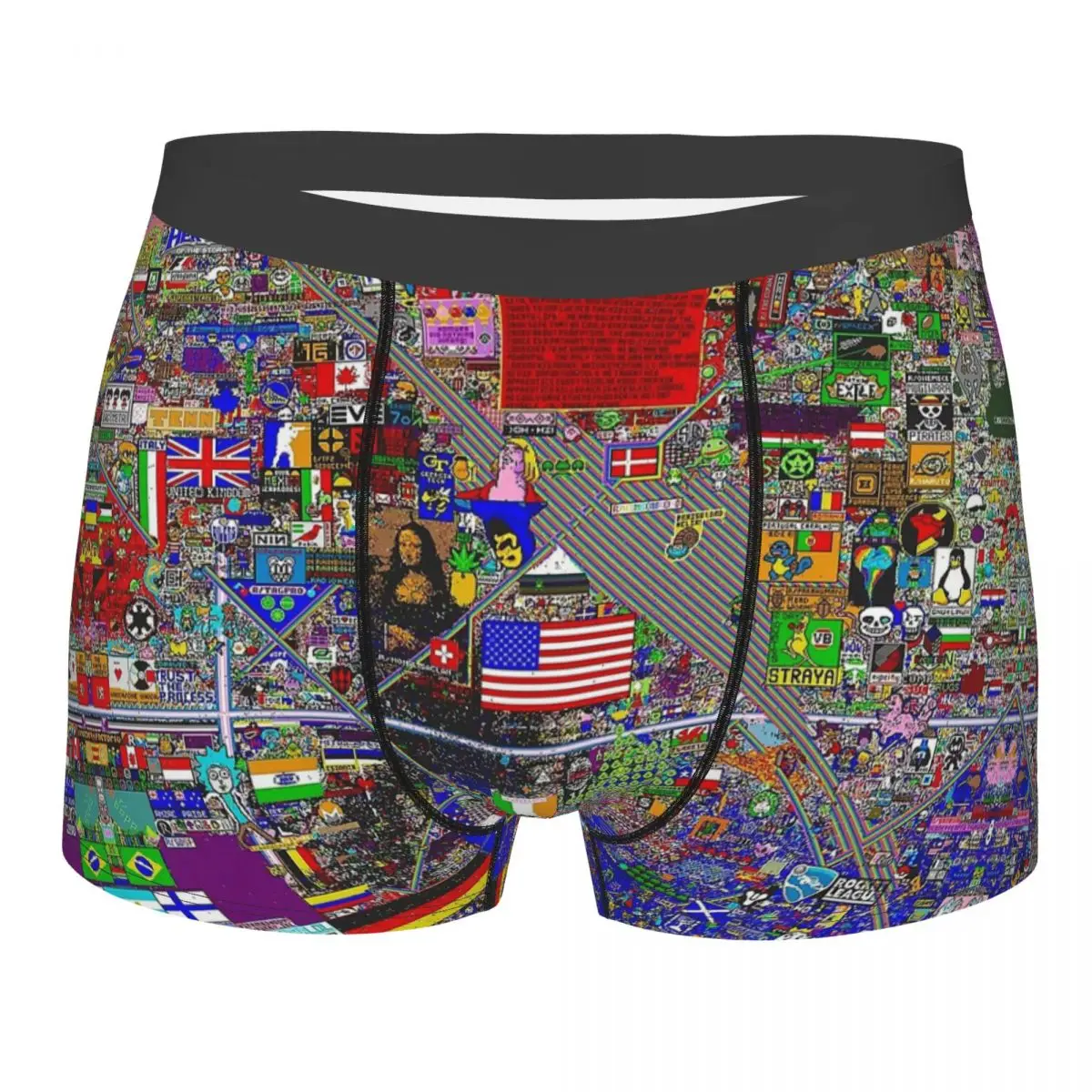 

Reddit R Place Pixel Art 12K Resolution 36 Hours Underpants Breathbale Panties Man Underwear Ventilate Shorts Boxer Briefs