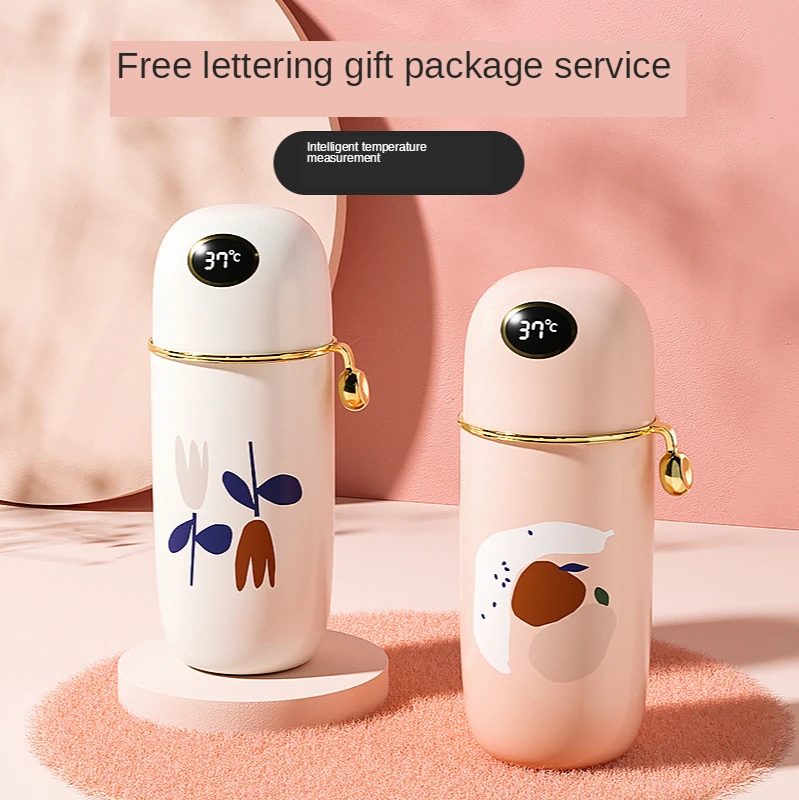 

Портативная вакуумная колба из нержавеющей стали, умный мини-дисплей, модная Дорожная Спортивная высококлассная термофляжка для воды