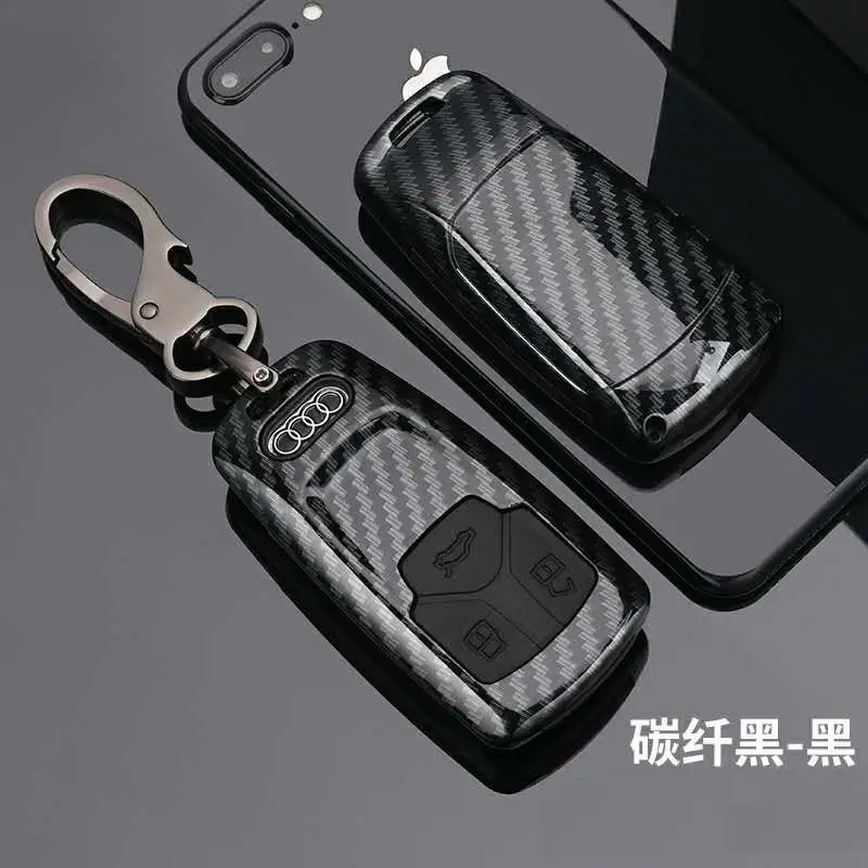 

Audi A6L Key Set A8 New A4L A5 Female Q2l Black A3 Q3 Male Q5 Car Key Bag All-inclusive Protective Shell Business Black Autos