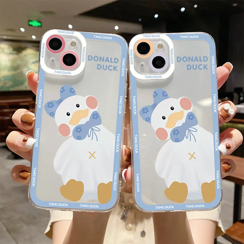 

Cute Cartoon Tilt Duck Phone Case for IPhone11 Case for IPhone 11 IPhone 13 Pro Max Capa IPhone XR 12 13 Mini X Xs 7 8 Plus