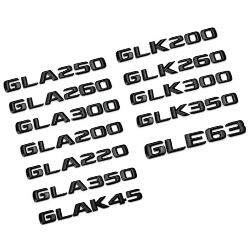 

3D ABS значок для багажника автомобиля, буквы GLK GLA 45 200 220 260 300 320, аксессуары для Mercedes GLA X156 GLK X204