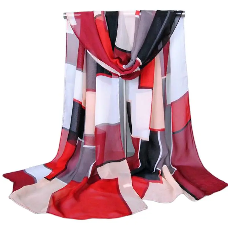 

Europe America New High Quality Chiffon Scarves Spring Summer Women Scarf Shawl Brand Silk Scarves 50-150cm 8677