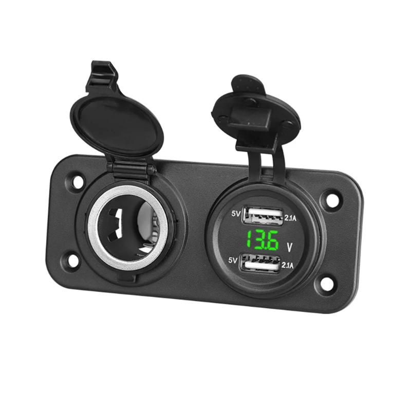 

090E 12V-24V Controller Converter Adapter USB LED Lamp Automotive Cigarette Lighter Socket Port Outlet Cable for Power Bank