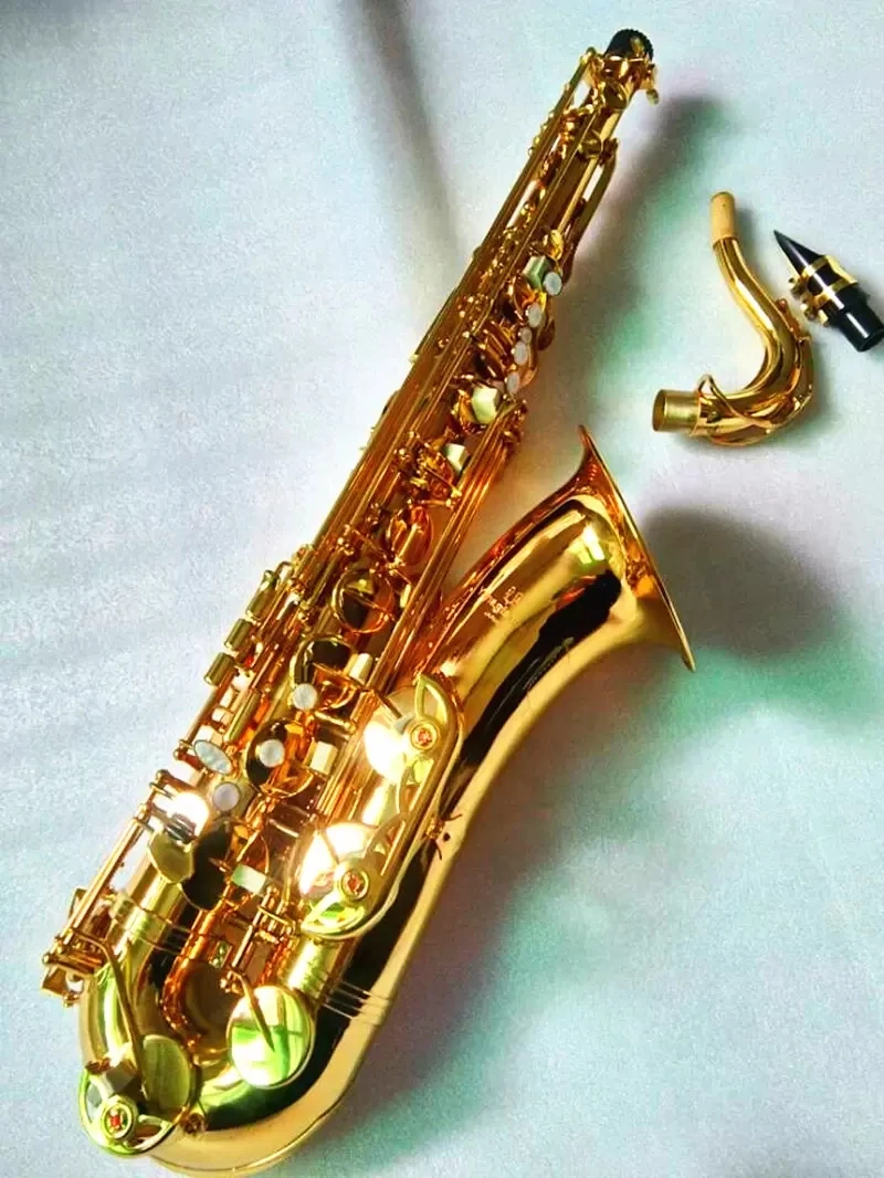 

Professional Tenor Saxophone T-902 Bb Brass Gold Lacquer B Flat Musical Instruments Sax with Case Mouthpiece