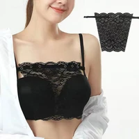 8 colors lace invisible mock camisole wrapped chest overlay bra insert easy clip on women cleavage cover underwear