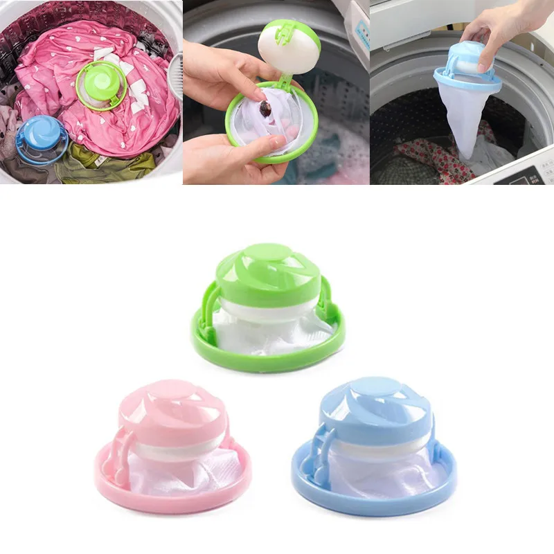 

Pc Round Mesh Filter Bag Floating Style Washing Machine Wool Filtration Hair Removal Device Washing Machine Cleaning Ball