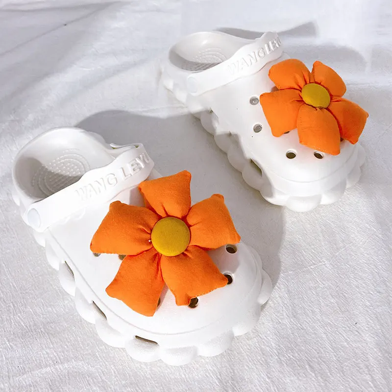 

Подвески для обуви для Crocs DIY милый 3D большой цветок съемная декоративная пряжка для Croc обуви очаровательные аксессуары для детей искусственный подарок для девочек