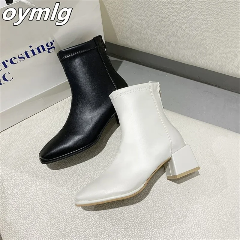 Thin and thin boots women's 2022 autumn new medium thick heel autumn and winter women's shoes boots high-heeled ankle boots