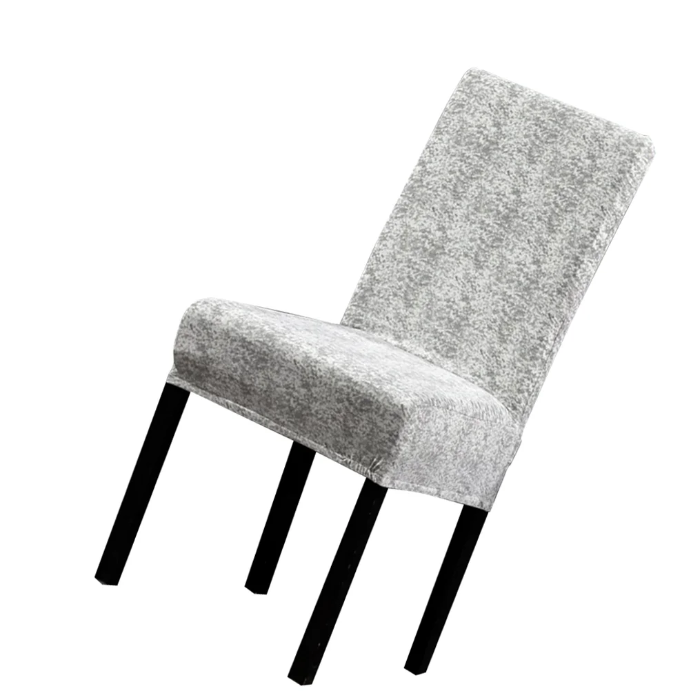 

4pcs Elastic Chair Case Stretchy Seat Protective Case Full Cover Removable Chair Cover for Hotel Party Office (Grey)