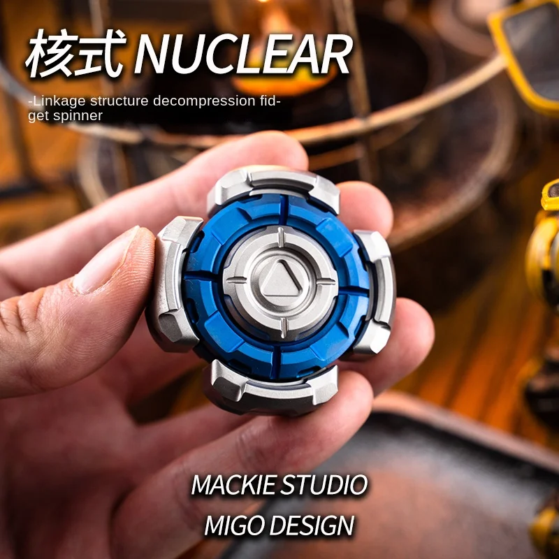 EDC Crafts Factory Mackey Nuclear Explosion Composite Connected Fingertip Gyro Armored Core Stress Toy enlarge