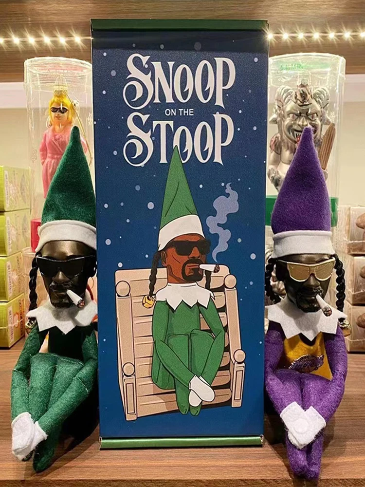 Snoop on A Stoop 2022 New Christmas Elf Toy Festival Gifts Elf Doll Funny Ornament Behaving Badly Plush Toy Souvenir Long Bendy