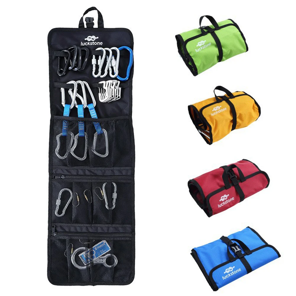 

1pc Rock Climbing Storage Bag Gear Equipment Organized Storage Bag Carabiner Pocket Designed With Multiple Hanging Loops