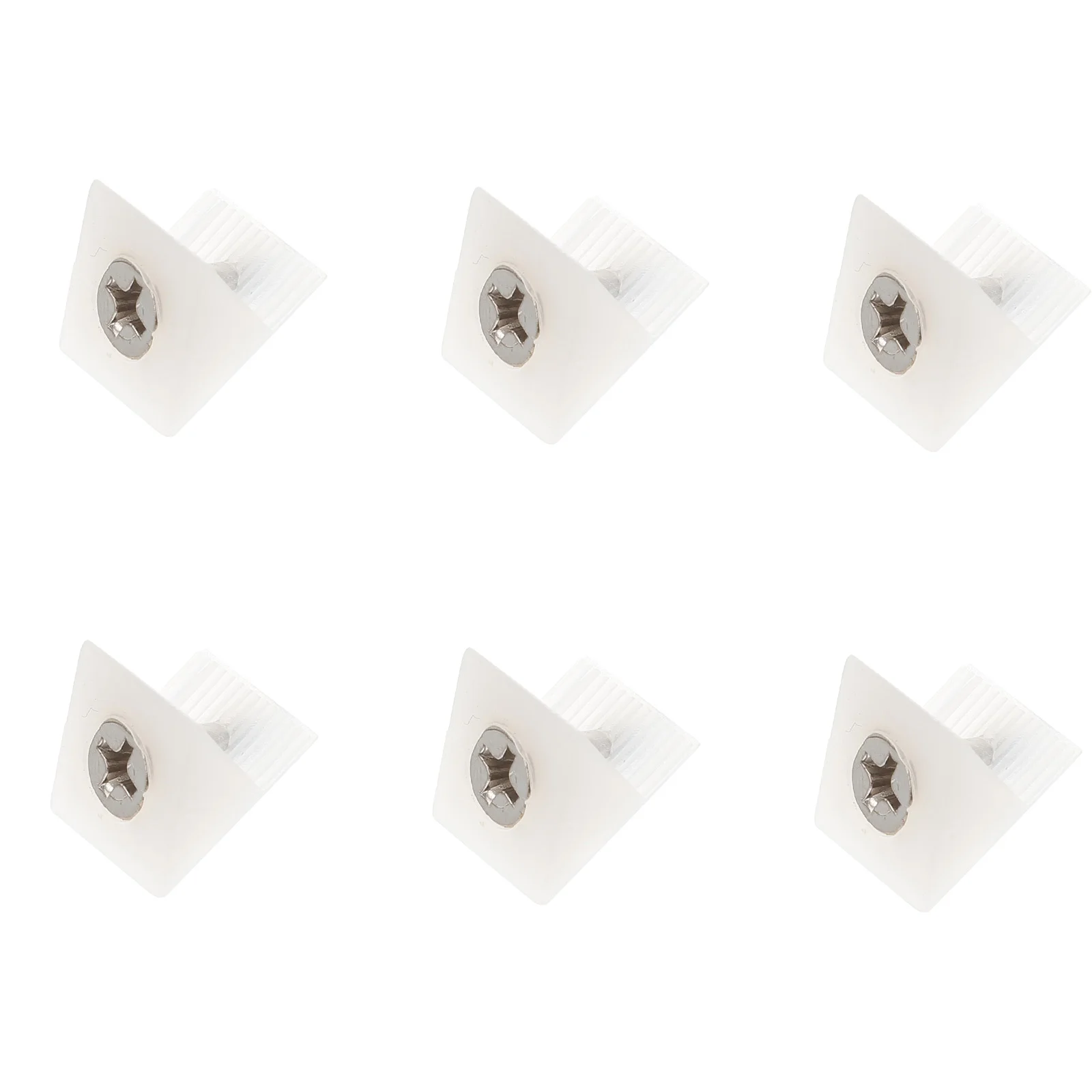 

100 Pcs Plastic Drawer Back Panel Buckle Mending Wedges Repair Angle Code Bracket White