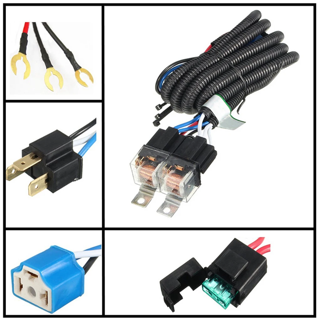 

Auto Light H4 Wiring Harness Replacement 12V Night Driving Lamp Cable