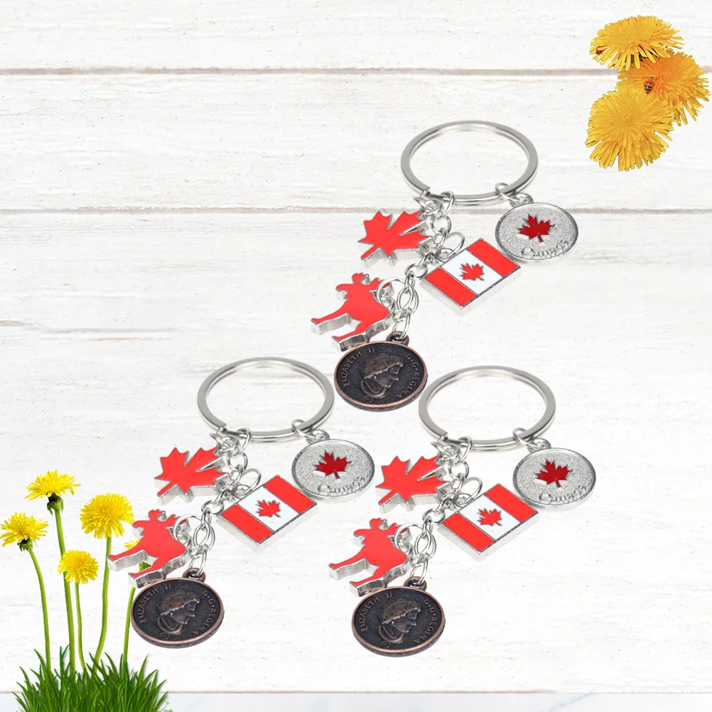 3 шт. брелок для ключей семьи с национальным флагом коллег декоративный керамов