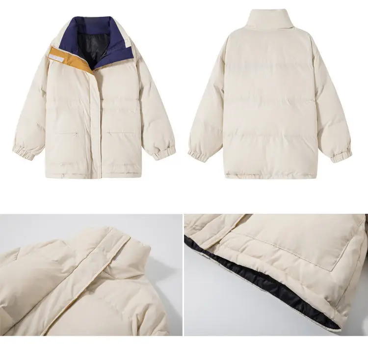 Down Cotton Dress Female 2022 New Korean Edition Loose Student Bread Coat with Thick Cotton Coat Winter Fashion Coat