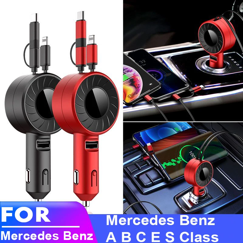 

USB Type C Car Charger for iPhone Android HUAWEI HONOR Xiaomi POCO Redmi Samsung Galaxy Realme for Mercedes Benz A B C E S Class