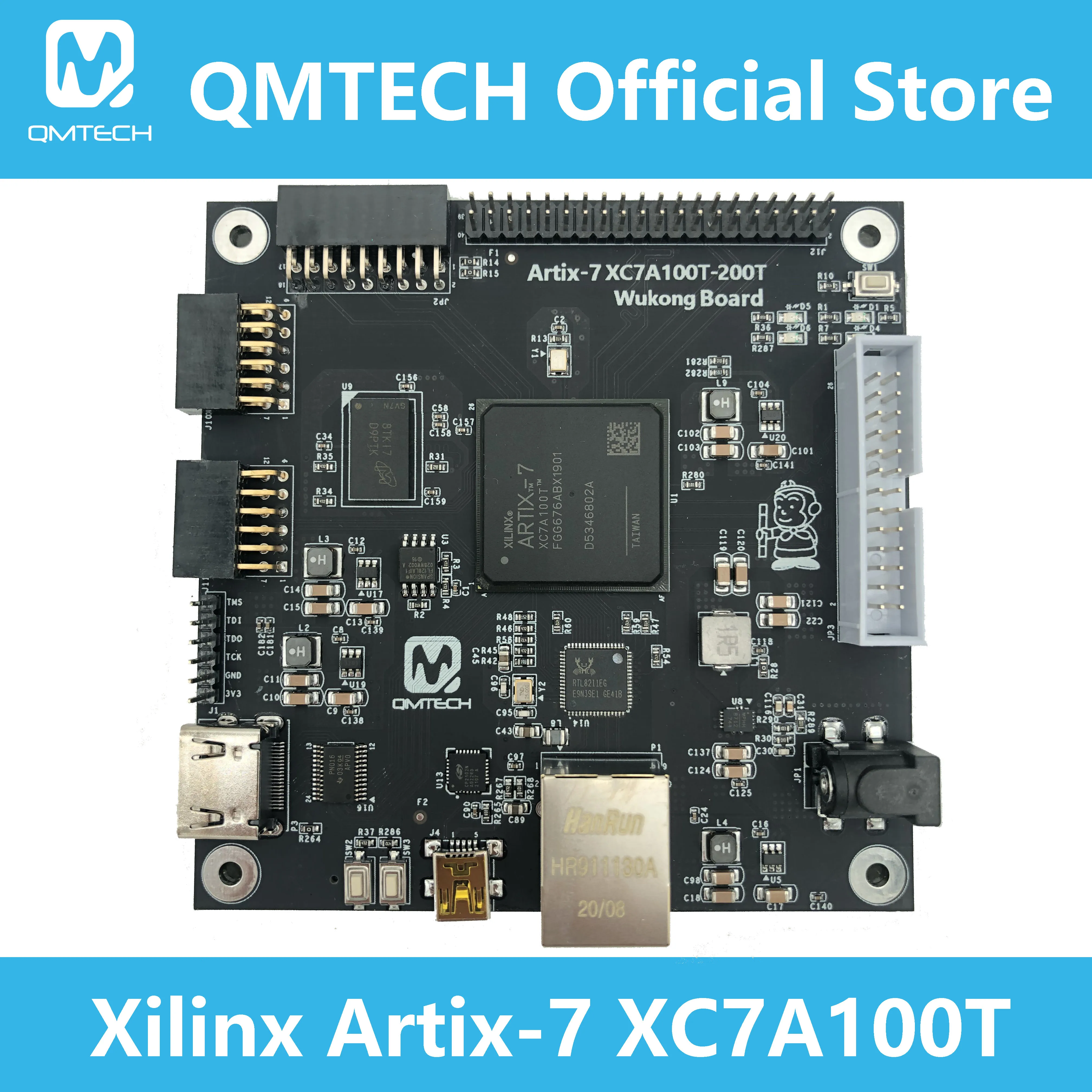 

QMTECH Xilinx FPGA Artix7 Artix-7 Development Board XC7A100T DDR3 256MB Wukong Board Starter Kit