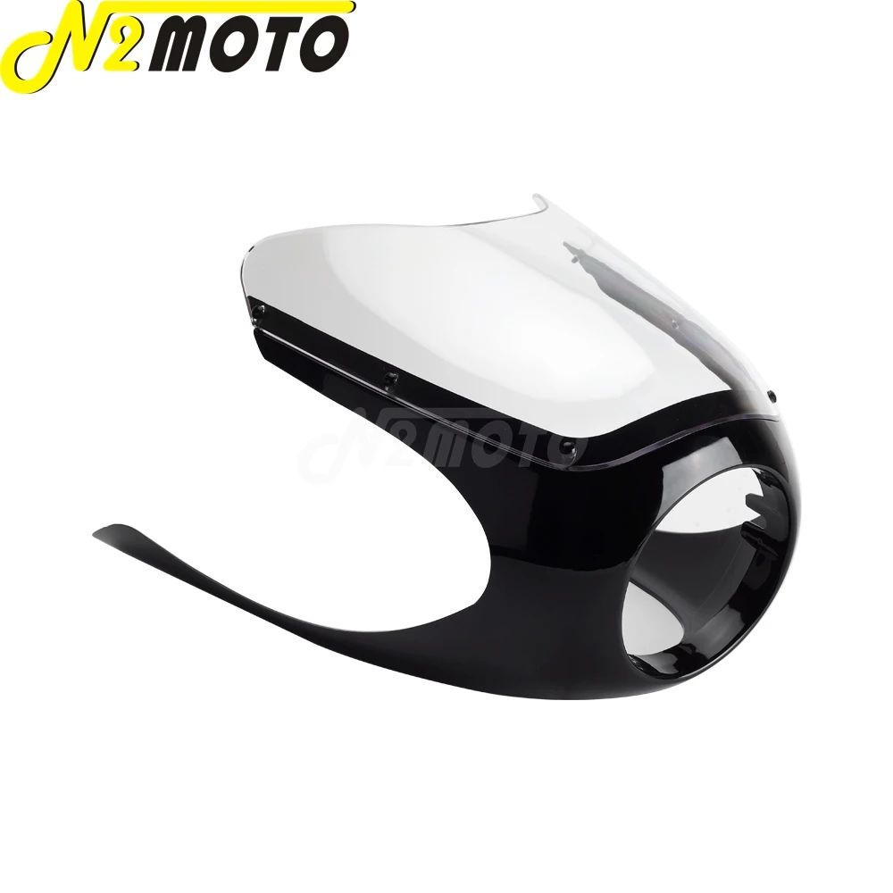 Полуобтекатель для фар 6-1/4 дюйма маска на лобовое стекло Ducati Moto Guzzi Bobber Retro Cruiser Cafe