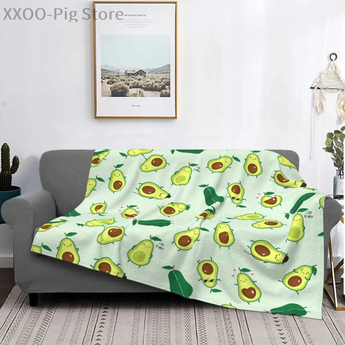 

Плед в виде авокадо, супермягкое легкое искусственное одеяло, уютное пушистое плюшевое одеяло из микрофибры для жаркого сна