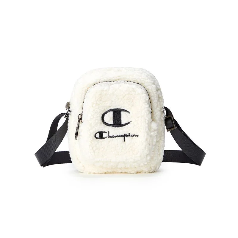 

Messenger bag autumn and winter new men's and women's same paragraph letter embroidery imitation lamb velvet messenger bag