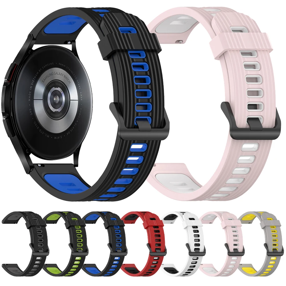 

Ремешок силиконовый для Samsung Galaxy Watch 4 3 41 мм 45 мм, браслет для наручных часов Galaxy 42 мм 46 мм Active 2, 20 22 мм