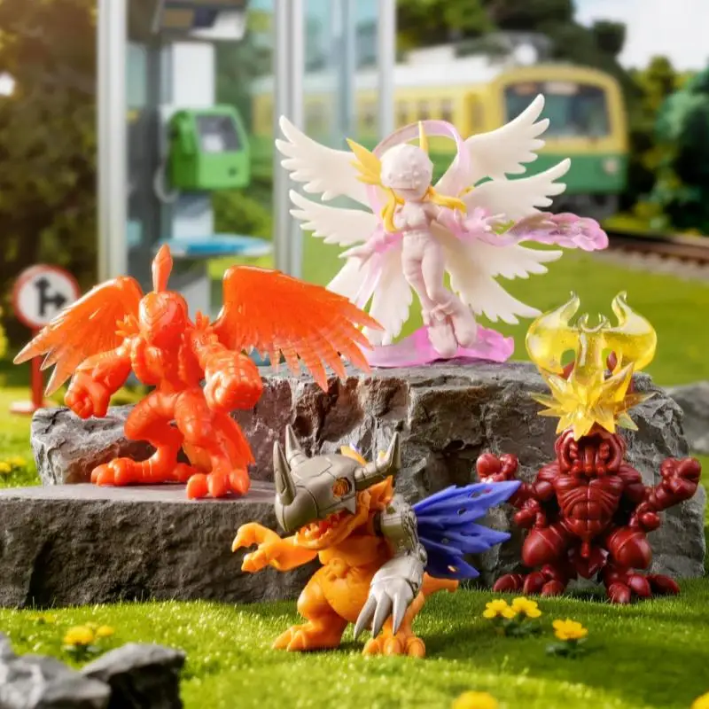 Фото Оригинальный набор фигурок Kayou Digimon Blind Box Vol.1: Wargreymon, Metalgreymon, Angewomon. Загадочная коробка, модель для декора рабочего стола, подарок. №5