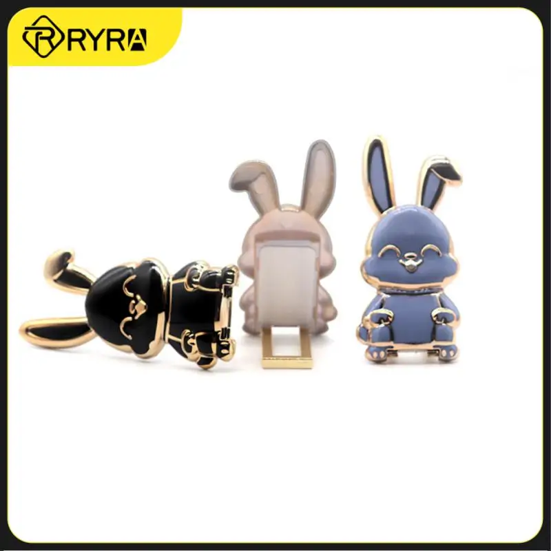 

RYRA New Cartoon Rabbit Ring Bracket Three-dimensional Folding Lazy Ring Buckle Adhesive Pull Rod Support Frame