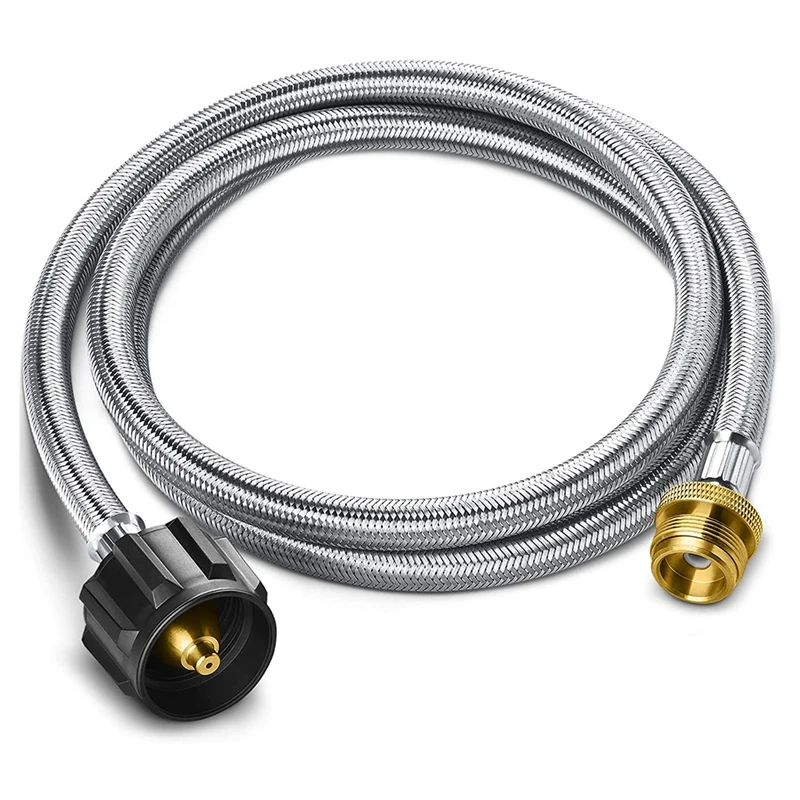 Propane Hose,5FT LP Gas Hose with Propane Adapter 1Lb to 20Lb, Propane Adapter Hose for Blackstone/Weber/Coleman Grill